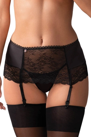 Obsessive Miamor garter belt Pas do pończoch niski, czarny