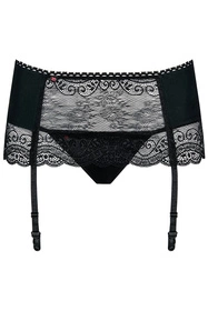 Obsessive Miamor garter belt Pas do pończoch niski, czarny