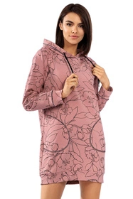 Reviver F5508 Sukienka klasyczna, pudrowy róż