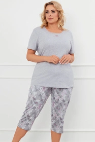 Italian Fashion Ibena kr.r. sp.3/4 Nocna piżama, melanż/druk