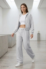 Vivisence 9009 Bluza rozpinana, szary melanż