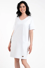 Italian Fashion Karina tunika kr.r. Sukienka klasyczna, biały
