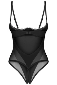 Obsessive Stelisa crotchless teddy Body sexy, czarny