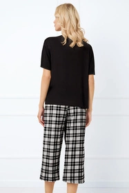 Italian Fashion Klara kr.r. sp.7/8 Nocna piżama, czarny/druk