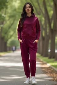 Vivisence 9003 Bluza nierozpinana, bordowy