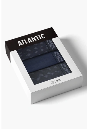 Atlantic 3MH-240 3-pack Majtki bokserki, granat/indygo/grafit