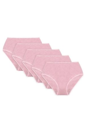 Vivisence 4017 5-pack Majtki wysokie figi, gumka różowa: różowy