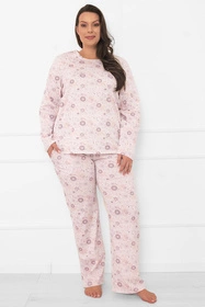 Italian Fashion Satui dł.r. dł.sp. Nocna piżama, druk/wrzos