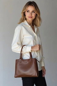 Vivisence T0005 Torebka do ręki, brązowy