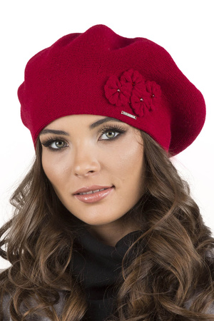 Vivisence 7006 Nakrycie g�owy beret, czerwony