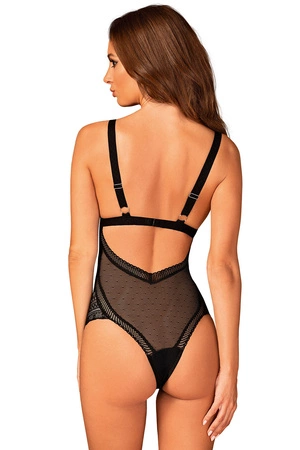 Obsessive Estiqua teddy Body sexy, czarny