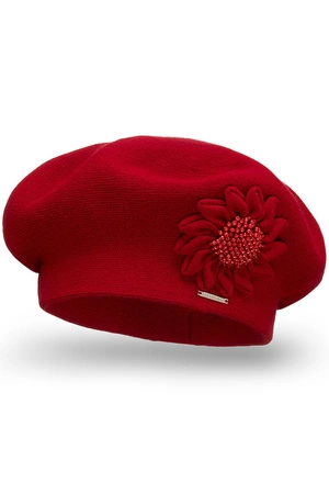 Vivisence 7048 Nakrycie głowy beret, czerwony