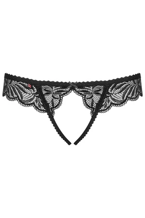 Obsessive Contica crotchles thong Majtki stringi, czarny
