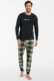 Italian Fashion Seward dł.r. dł.sp. Nocna piżama, c.melanż/druk