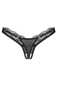 Obsessive Arrowel crotchless thong Majtki stringi otwarte, black