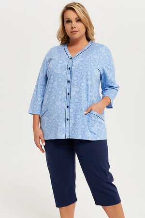 Italian Fashion Jomala r.3/4 sp.3/4 Nocna piżama, druk/granat
