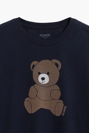 Atlantic NMP-377 Nocna piżama, niebieski/zielony