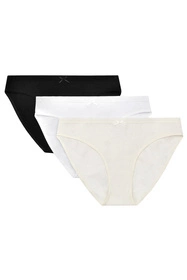 Henderson Ollie 37270 3-pak Majtki figi, biały/czarny/ecru