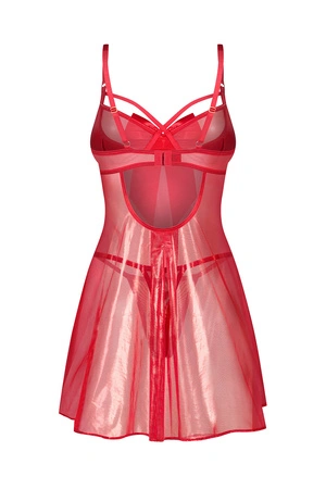 Obsessive Gifty Red babydoll & thong Nocna komplet koszulka + stringi, red