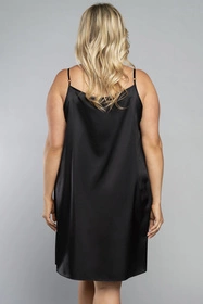 Italian Fashion Dotyk ws.r. krótka Nocna koszula, czarny