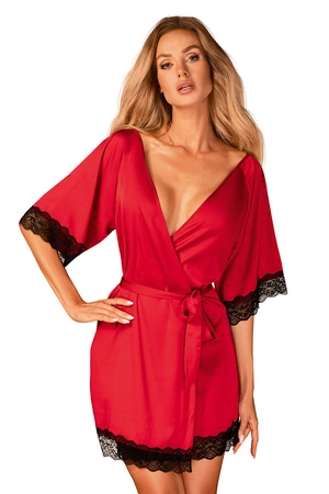 Obsessive Sensuelia robe Nocna szlafrok, czerwony