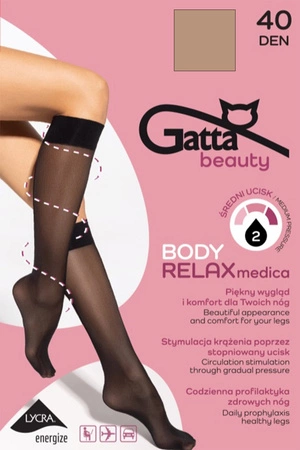 Gatta Relaxmedica 40 DEN Wyrób pończoszniczy podkolanówki, daino