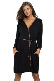 Italian Fashion Eila r.3/4 Nocna szlafrok, czarny