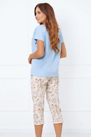 Italian Fashion Solita kr.r. sp.3/4 Nocna piżama, niebieski/druk