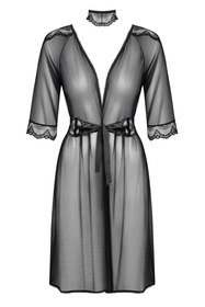 Obsessive Lucita peignoir Nocna peniuar, czarny