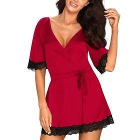 Obsessive Sensuelia robe Nocna szlafrok, czerwony