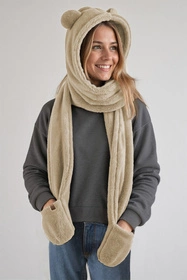 Vivisence 70107 Nakrycie głowy kaptur, beżowy