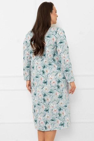 Italian Fashion Sekwoja dł.r. Nocna koszula, druk/turkus