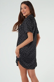 Italian Fashion Ria kr.r. Nocna koszula, druk/czarny