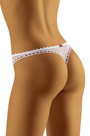 Wol-Bar Carimbo Majtki stringi, bia�y
