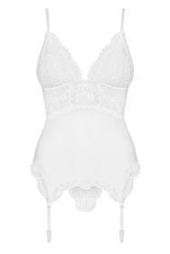 Obsessive 810-COR-2 Gorset sexy, biały