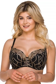 Lupo 2214 Biustonosz półusztywniany, czarny