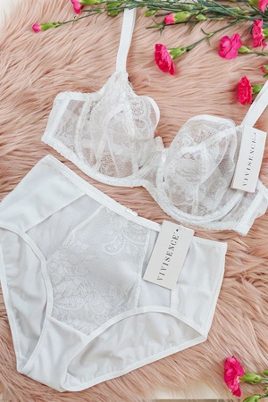 Vivisence 1044W Majtki wysokie figi, biały