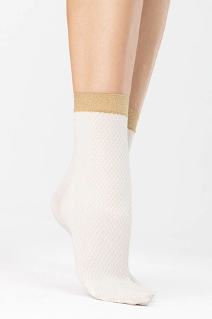 Fiore Biscuitt 60 DEN G1137 Wyrób pończoszniczy skarpetki, ecru/beige