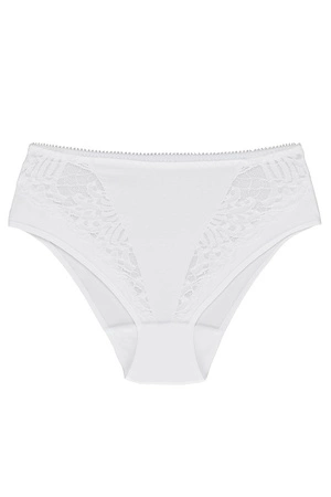 Wol-Bar Eco-Ga Majtki wysokie figi, biały