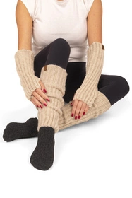 Vivisence 7217 Rękawiczki dzianinowe, beżowy