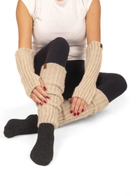 Vivisence 7301 Skarpety ocieplacze, beżowy