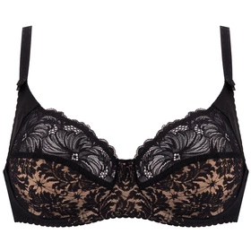 Gaia 534 Chantal Biustonosz miękki, czarny ażur