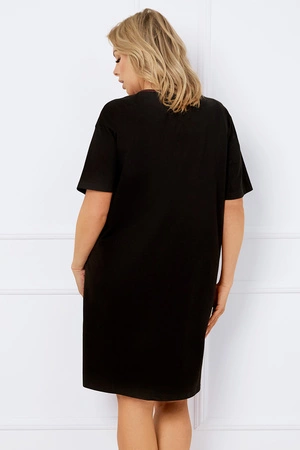 Italian Fashion Cherry kr.r. Nocna koszula, czarny