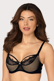 Róża Zulaj Biustonosz półusztywniany, czarny