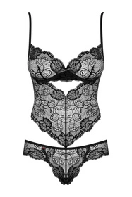 Obsessive Alluria teddy Body sexy, czarny