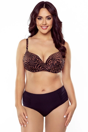 Vivisence 3209 Kostium kąpielowy biustonosz usztywniany, brązowo-czarny