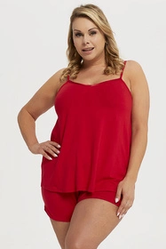 Italian Fashion Song ws.r. kr.sp. Nocna piżama, czerwony