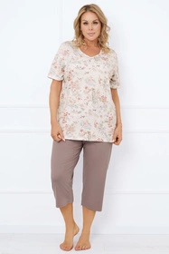 Italian Fashion Ermida kr.r. sp.3/4 Nocna piżama, druk/cappuccino