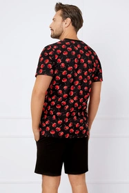 Italian Fashion Cherry Men kr.r. kr.sp. Nocna piżama, druk/czarny