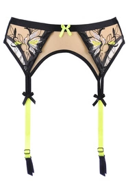 Axami V-10142 Pas do pończoch niski, beżowo-czarny